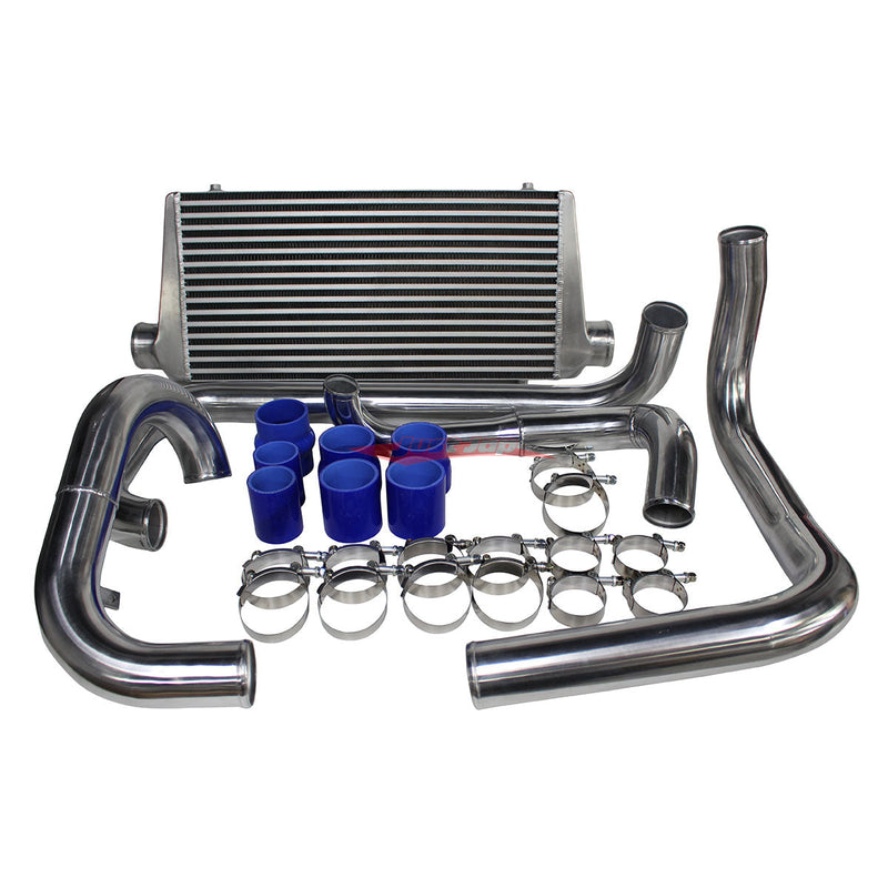 Cooling Pro Intercooler Kit fits Holden VL Turbo Commodore Bar & Plate 76mm Polished + Piping Kit (Polished)