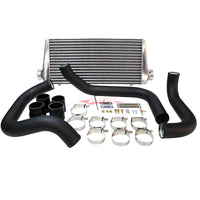 Cooling Pro Intercooler Kit Fits Nissan R32/R33 Skyline & C34 Stagea RB25DET Tube & Fin 90mm + Piping Kit (Black)
