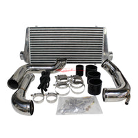 Cooling Pro Intercooler Kit Fits Nissan S13 Silvia & 180SX SR20DET Bar & Plate 100mm + Piping Kit (Polished)