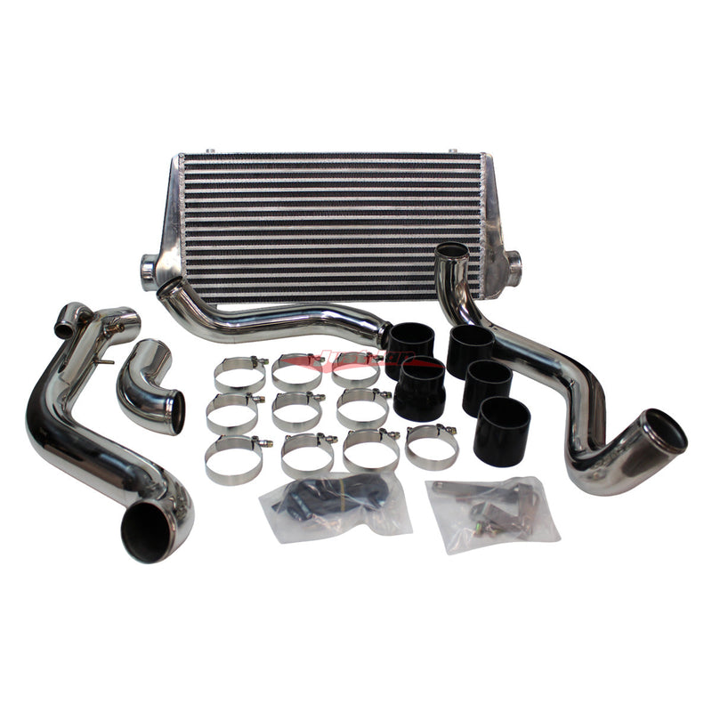 Cooling Pro Intercooler Kit Fits Nissan S14/S15 Silvia & 200SX SR20DET Bar & Plate 100mm + Piping Kit (Polished)