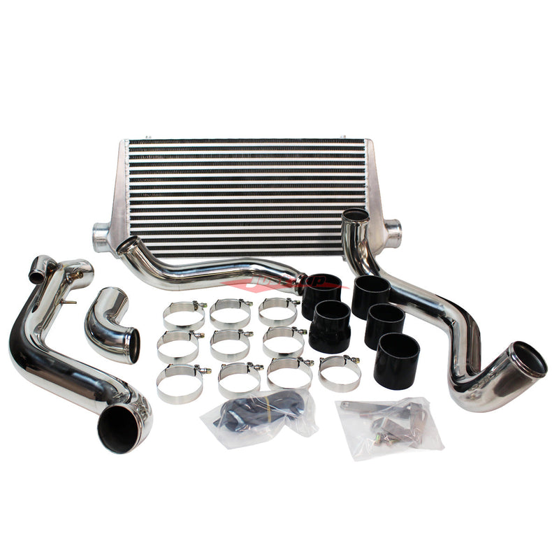 Cooling Pro Intercooler Kit Fits Nissan S14/S15 Silvia & 200SX SR20DET Bar & Plate 76mm Polished + Piping Kit (Polished)