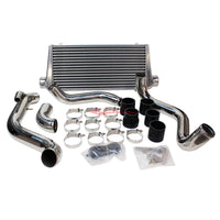 Cooling Pro Intercooler Kit Fits Nissan S14/S15 Silvia & 200SX SR20DET Tube & Fin 76mm + Piping Kit (Polished)