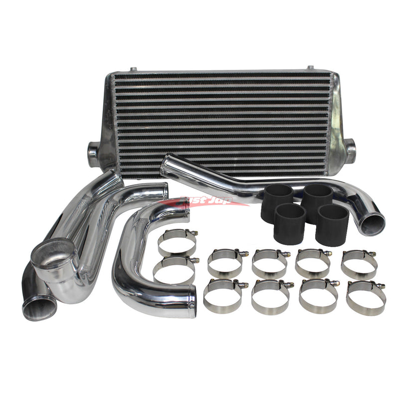 Cooling Pro Intercooler Kit Fits Toyota JZZ30 Soarer & JZA80 Supra 1JZ-GTE / 2JZ-GTE (Non VVTi) Bar & Plate 100mm + Piping Kit (Aluminium)