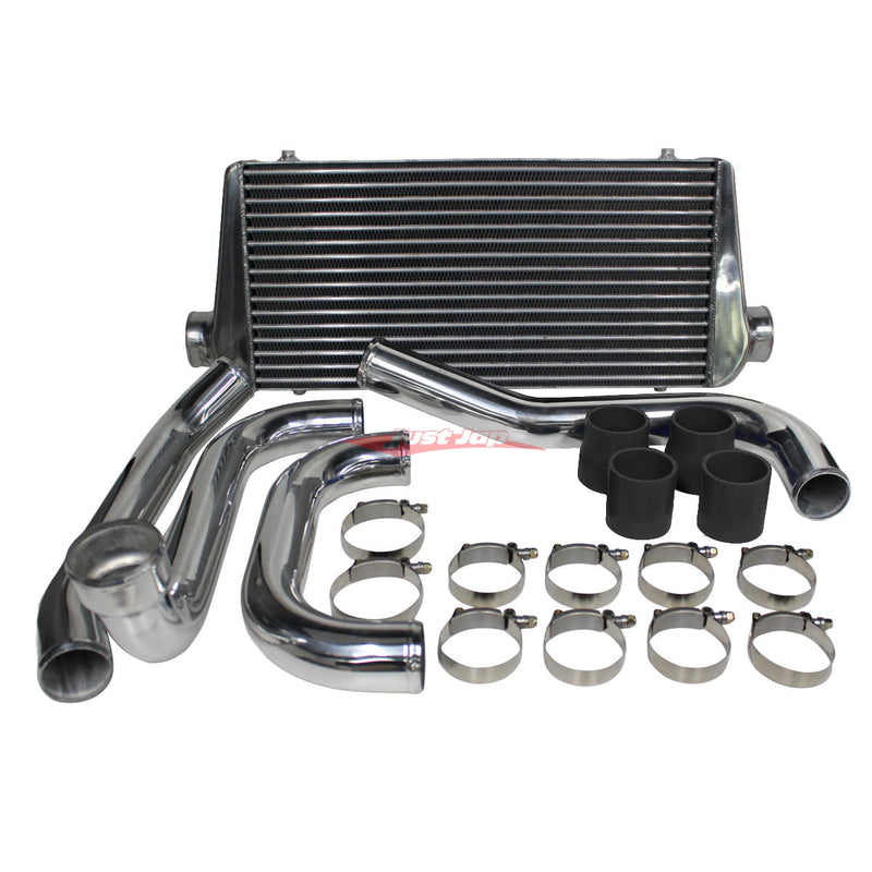 Cooling Pro Intercooler Kit Fits Toyota JZZ30 Soarer & JZA80 Supra 1JZ-GTE / 2JZ-GTE (Non VVTi) Tube & Fin 90mm + Piping Kit (Aluminium)