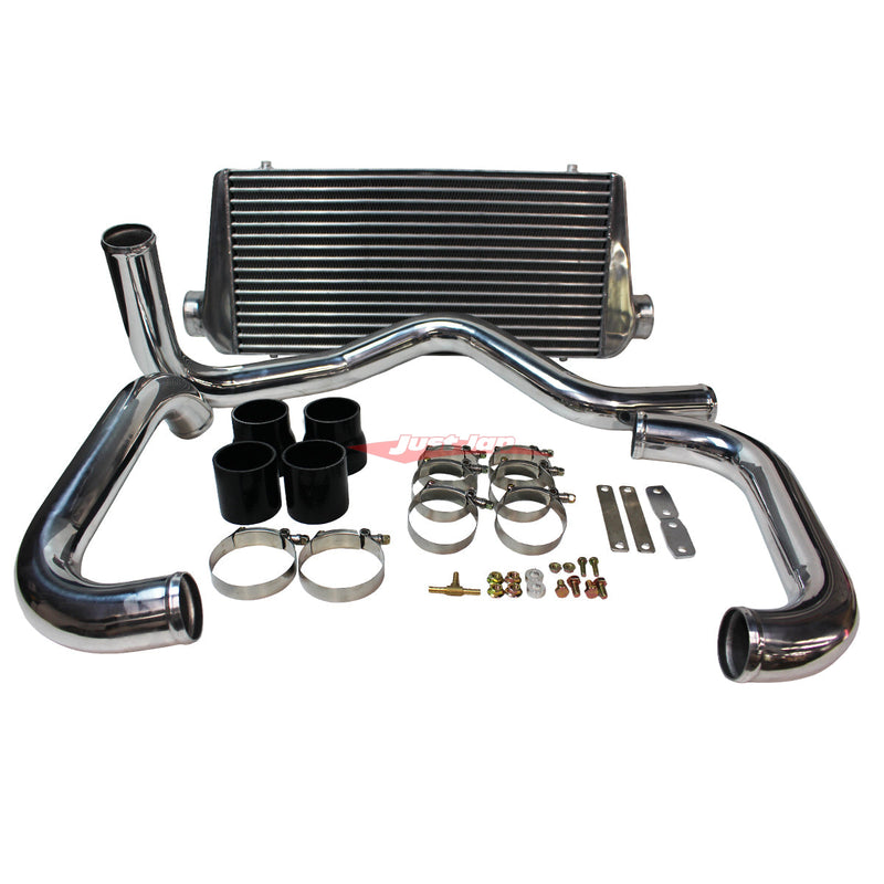 Cooling Pro Intercooler Kit (Polished Piping) Fits Nissan Skyline R32 GTS-T RB20DET Tube & Fin 76mm + Piping Kit (Polished)