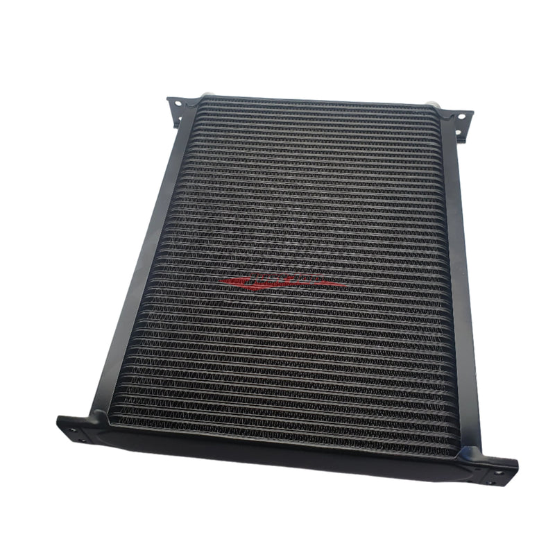 Cooling Pro Oil Cooler - 48 Row Heavy Weight Black -10 Outlets (370x285 Core Size)