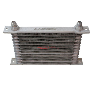 Cooling Pro Oil Cooler Greddy Style - 12 Row Light Weight Silver -8 Outlets (250x160 Core Size)