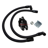 Cooling Pro Oil Filter Relocation Kit (Black) - Universal Fitment (3/4UNF-16 & M20-P1.5)