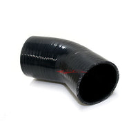 Cooling Pro Silicone 2.5 Inch / 63mm to 3 Inch / 76mm Stepped 45 Degree Bend Hose Black