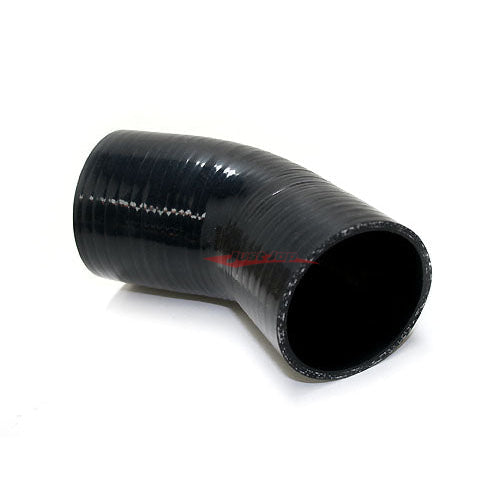 Cooling Pro Silicone 2.5 Inch / 63mm to 3 Inch / 76mm Stepped 45 Degree Bend Hose Black