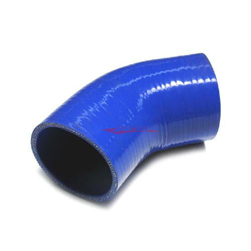Cooling Pro Silicone 2.75 Inch / 70mm to 3 Inch / 76mm Stepped 90 Degree Bend Elbow Hose Blue