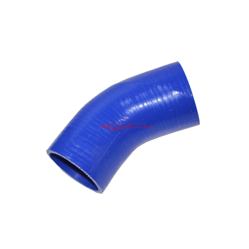 Cooling Pro Silicone 4 Inch / 102mm 45 Degree Bend Hose Blue