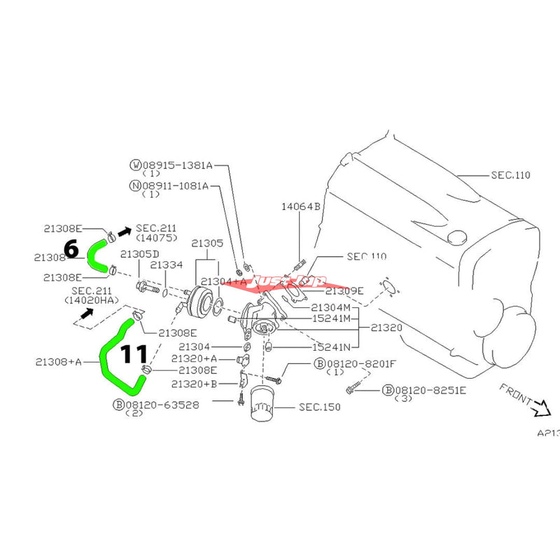 Cooling Pro Silicone Engine Heater Hose Set Fits Nissan R33/R34 GTR & Stagea 260RS (RB26DETT)