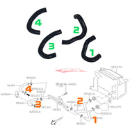 Cooling Pro Silicone Engine Hose Kit Fits Nissan R34 Skyline, C34 Stagea Ser. 2 & C35 Laurel (RB25DET NEO)