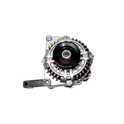 CWC LS1 GM 140A Alternator & RB Twin Cam Billet Conversion Kit (Black) Fits Nissan RB20 RB25 RB26 RB30