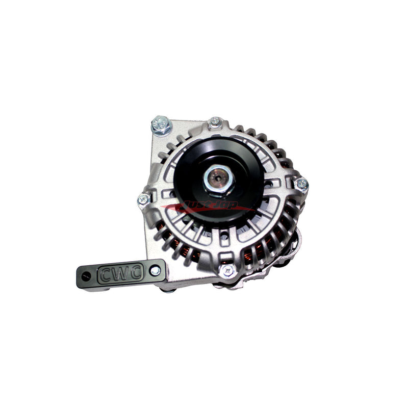 CWC LS1 GM 140A Alternator & RB Twin Cam Billet Conversion Kit (Black) Fits Nissan RB20 RB25 RB26 RB30