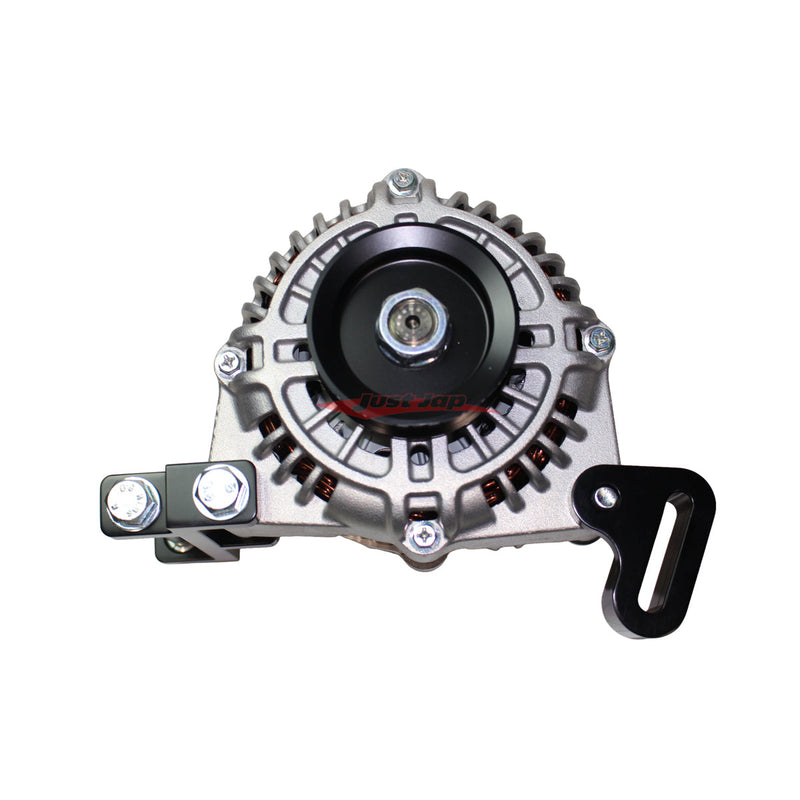 CWC LS1 GM 140A Alternator & SR Twin Cam Billet Conversion Kit (Black) Fits Nissan SR20