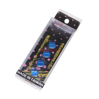 D1 Spec Racing Valve Cap Set - Blue (Hex Type)