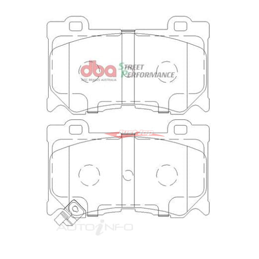 DBA Street Performance Front Brake Pads Fits Nissan V36 Skyline Coupe, Z34 370Z & RZ34 Z (Akebono Calipers)