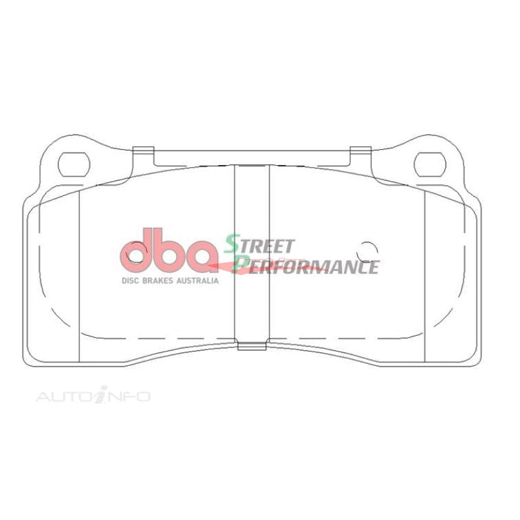 DBA Street Performance Rear Brake Pads Fits Aston Martin DB11, Chevrolet Camaro, Dodge Challenger SRT, Holden HSV GTSR, Jeep Grand Cherokee SRT8, Lexus LFA & Nissan R35 GTR