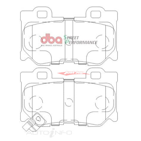 DBA Street Performance Rear Brake Pads Fits Nissan V36 Skyline Coupe & Z34 370Z (Akebono Calipers)