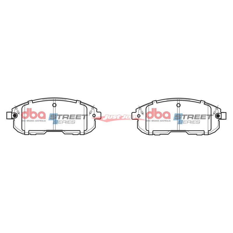 DBA Street Series Front Brake Pads Fits Nissan M35 Stagea VQ25/VQ30/VQ35