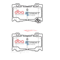 DBA Street Series Front Brake Pads Fits Nissan V36 Skyline Coupe, Z34 370Z & RZ34 Z (Akebono Calipers)