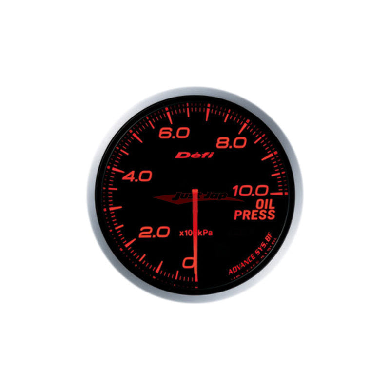 Defi Link Meter ADVANCE BF 60mm (Amber Red) - Oil Pressure Gauge