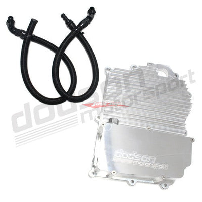 Dodson Motorsport Billet Alloy Heated Transmission Pan / Sump (With Hoses) fits Mitsubishi Evolution X CZ4A RHD Models Only
