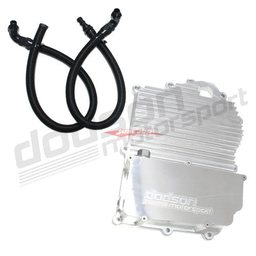 Dodson Motorsport Billet Alloy Heated Transmission Pan / Sump (With Hoses) fits Mitsubishi Evolution X CZ4A RHD Models Only