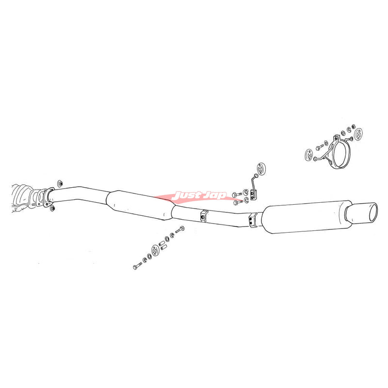 Fujitsubo Legalis Super R 3.5" Exhaust Sytem Fits Nissan Skyline ER34 Sedan (RB25DET)