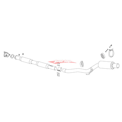 Fujitsubo RM01A Competition Exhaust System Fits Mitsubishi Lancer Evolution VII/VIII CT9A (4G63)