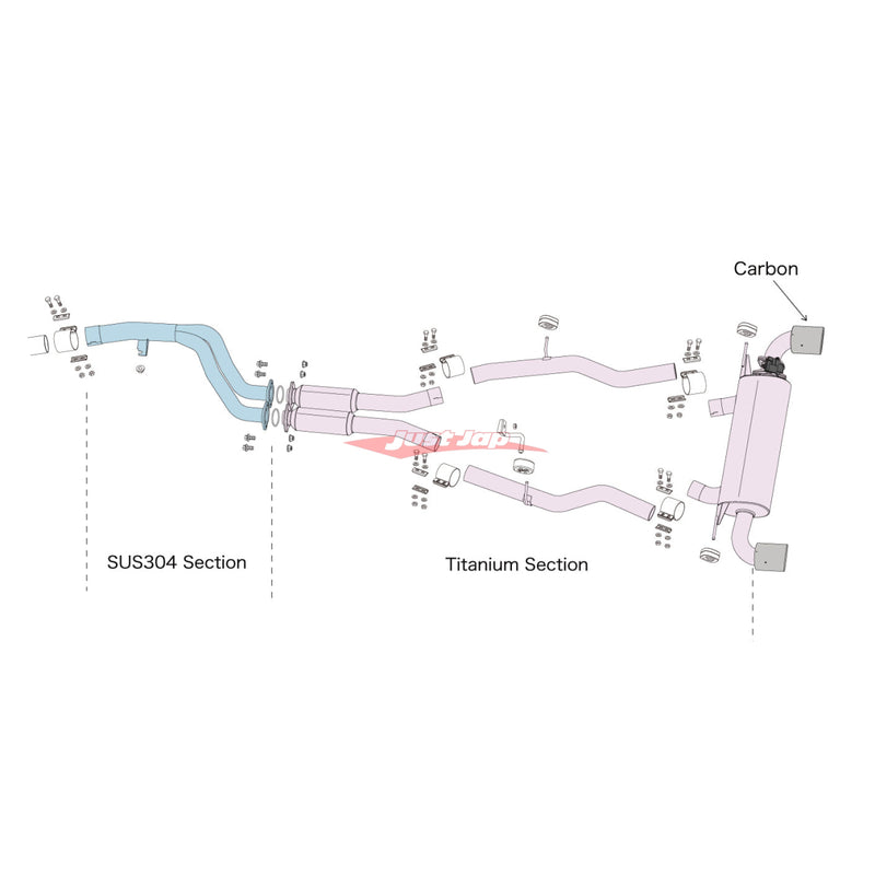 Fujitsubo VVV Exhaust System Fits Toyota Supra RZ DB42 (B58B30C)