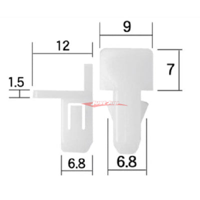 Genuine Daihatsu Fog Light/Grill Finisher Retaining Clip Daihatsu S500/S510 Hi-Jet 2021+