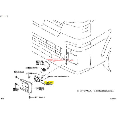 Genuine Daihatsu Front Fog Light Lamp R/H Fits Daihatsu S500/S510 Hi-Jet 2021+