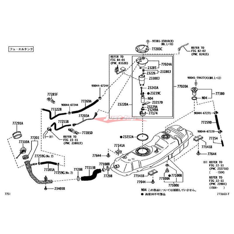Genuine Daihatsu / Toyota Fuel Pump Filter Fits Daihatsu Cargo / Atari Van S321/S331