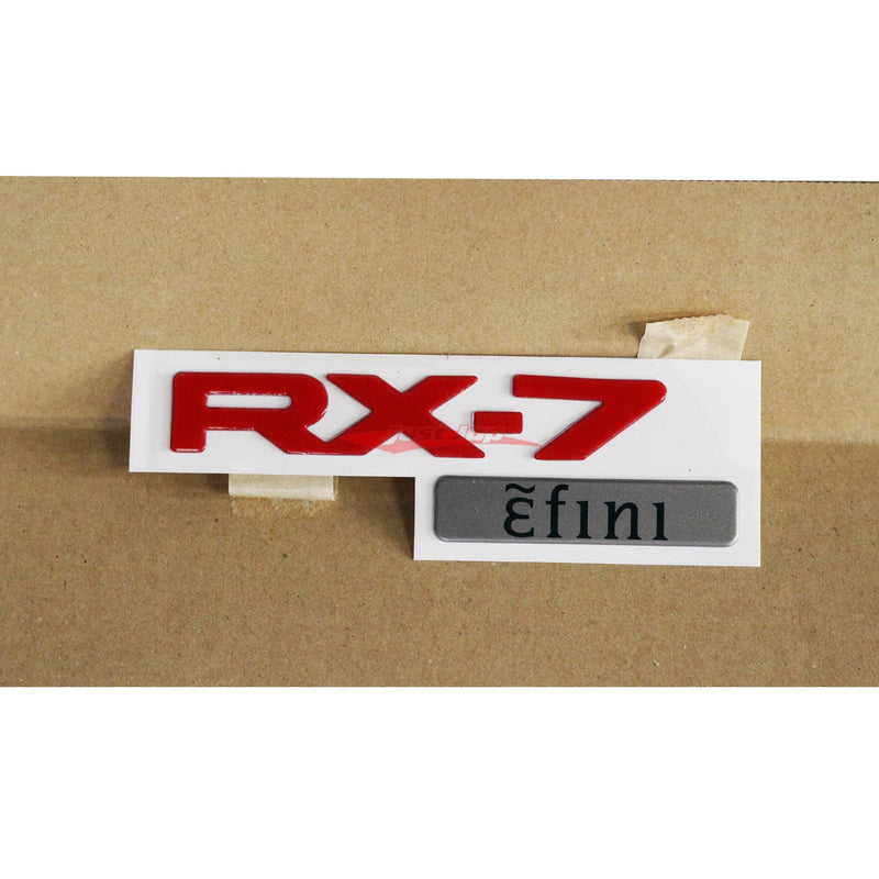 Genuine Mazda Rear RX-7 Efini Emblem (Red) fits Mazda RX-7 FD3S