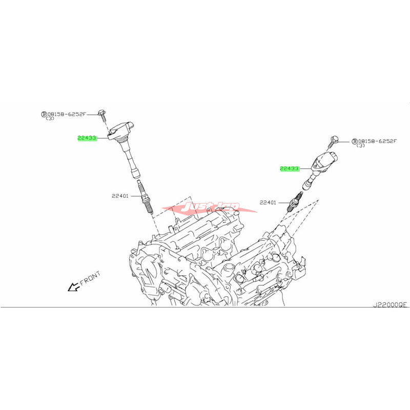Genuine Nisan Ignition Coil Fits Nissan V36 Skyline, G37 Infiniti, J50 Crossover & Z34 370Z VQ37HR
