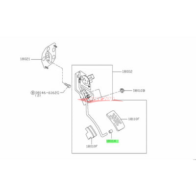 Genuine Nissan Accelerator Pedal Pad Bush Fits Nissan S15 Silvia, 200SX, R34 Skyline, Z33 350Z, V35 Skyline, M35 Stagea