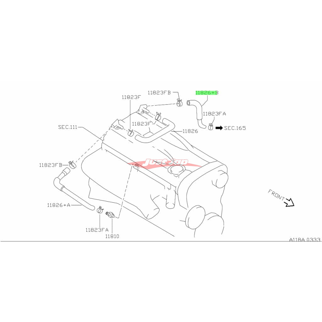 Genuine Nissan Air Blow By Hose Cam Cover to Intake Fits Nissan R33/R3 ...