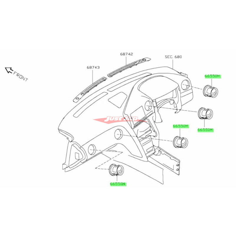 Genuine Nissan Air Conditioning Vent Fits Nissan R35 GT-R