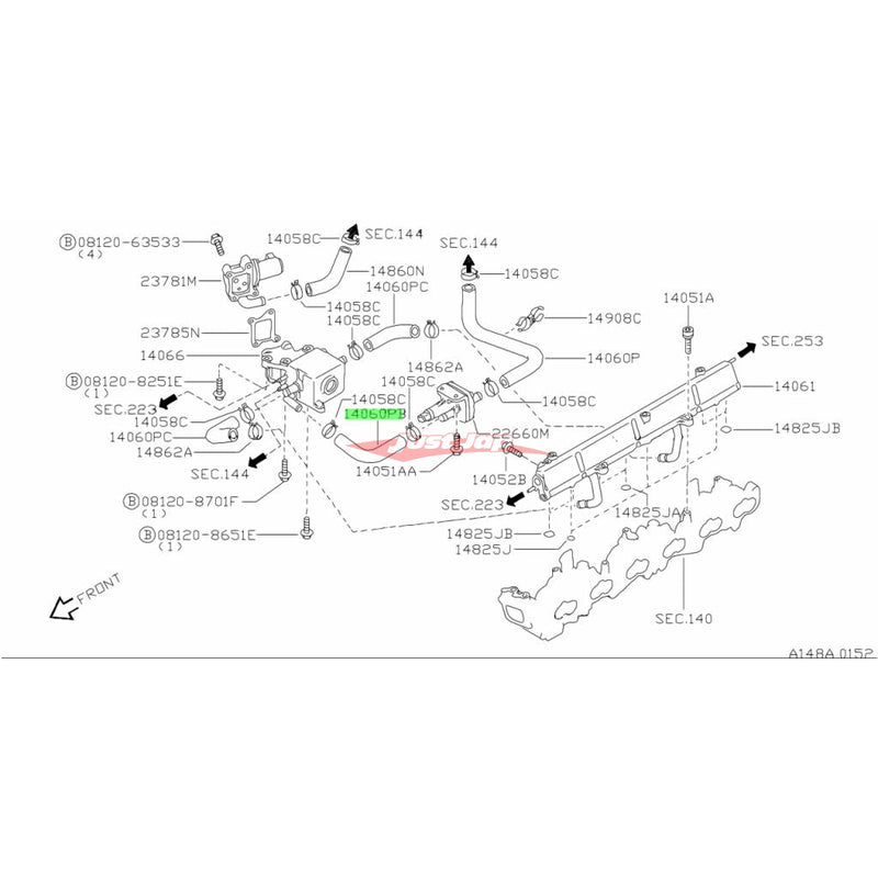 Genuine Nissan Air Hose Air Regulator Fits Nissan R32/R33/R34 Skyline GTR & C34 Stagea 260RS RB26DETT