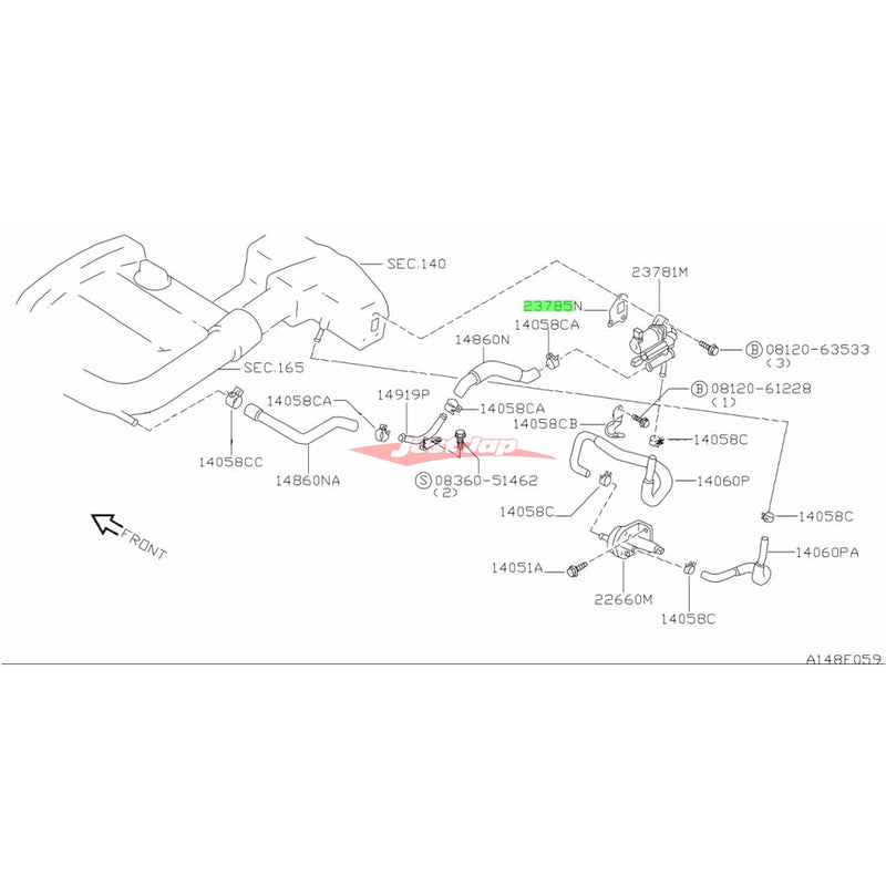 Genuine Nissan Air Idle Control Valve IACV / AAC Gasket Fits Nissan RB25DE/T
