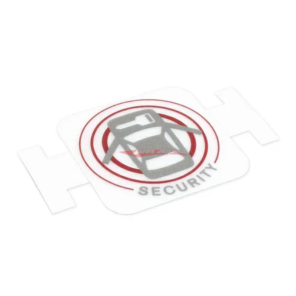 Genuine Nissan Anti Theft Alarm Warning Sticker Label Fits Nissan E52 Elgrand, J50 Crossover, M35 Stagea, N16 Pulsar, V35/V36 Skyline, Y62 Patrol, Z33 350Z & Z34 370Z