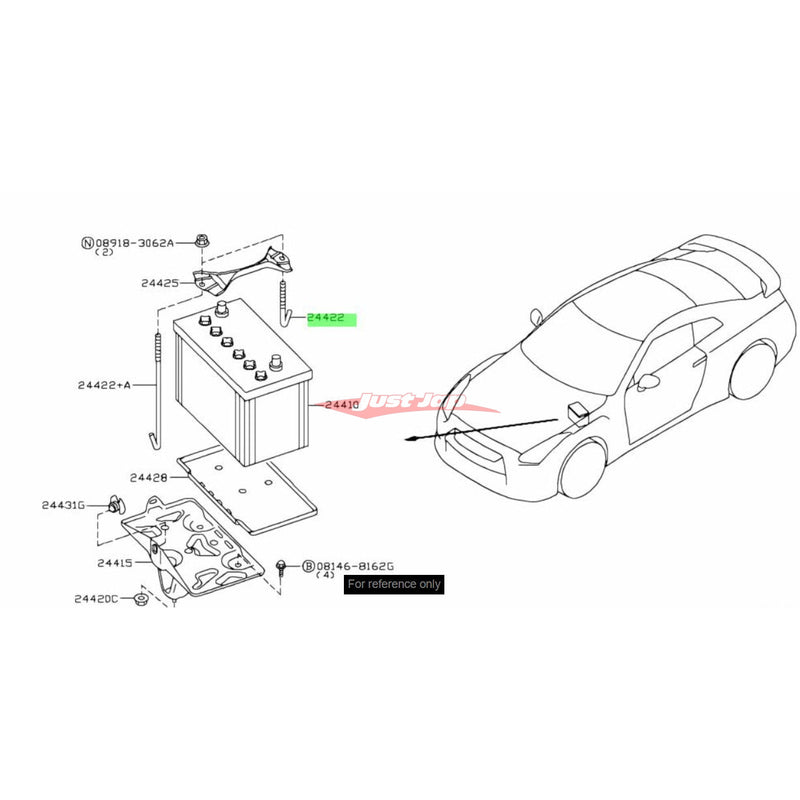 Genuine Nissan Battery Bracket Rod Fits Nissan (Check Compatibility)