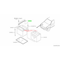 Genuine Nissan Battery Fixing Bracket Fits Nissan R33/R34 Skyline, C34 Stagea & N14/N15 Pulsar