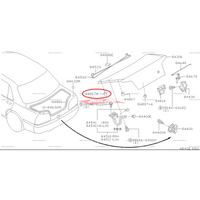 Genuine Nissan Boot Stop Rubber Fits Nissan R34 Skyline Sedan (Front) & Nissan S13 180SX & S130 280ZX (Rear)