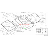 Genuine Nissan Boot Stop Rubber Fits Nissan R34 Skyline Sedan (Front) & Nissan S13 180SX & S130 280ZX (Rear)
