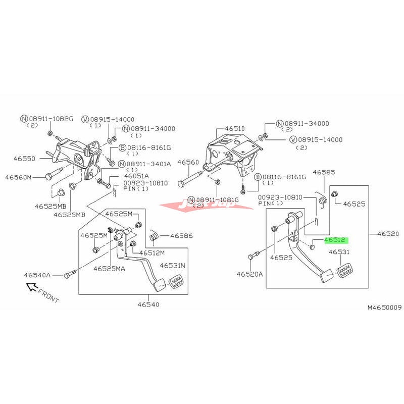 Genuine Nissan Brake Pedal Rubber Stopper Fits Nissan A31/D21/D22/R31/R32/S13/Y30/Y31/Y60/Z31/Z32