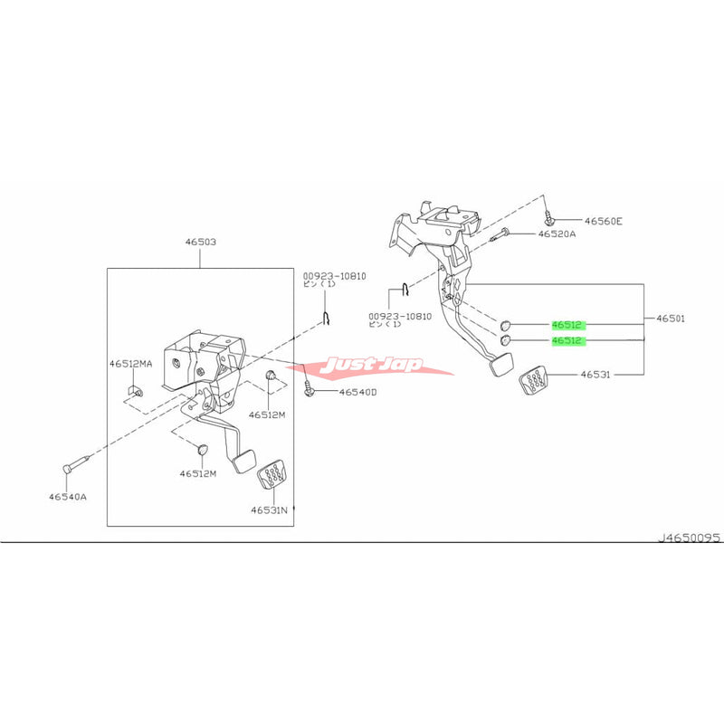 Genuine Nissan Brake Pedal Rubber Stopper Fits Nissan A32/C34/C35/E50/K11/M35/N14/N15/N16/R33/R34/S15/S15/P10/P11/P12/T30/U13/V35/Y32/Y33/Z10/Z33/Z34